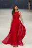 Moda Miranda Kerr Runway Red lantejoulas Chiffon vestido de noite longo Prom Dres celebridade vestido formal vestido de festa