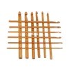 12 pçs/conjunto suéter de tricô circular com cabo de bambu agulhas de crochê trama lisa agulha para artesanato tamanho 12