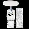 Nieuwe Aankomst 4 Patronen Vierkante Maan Cake Fondant Sugarcraft Decorating Cookies Mold Mold Baking Tool Set