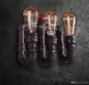 Vintage Pump Pipe LED-Wandleuchte mit drei Köpfen, Edison E27, Wandleuchte aus Eisen, Industriebeleuchtung