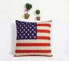 Vários de bandeiras Britânicas e Americanas Travesseiro Capa Dos Desenhos Animados Composto de Linho Scatter Caso Almofada 42x42 cm