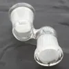 90 graders vattenpipor Glasbong Adapter 10 stilar Converter Hona Hane 14mm18mm Till 14mm 18mm För oljeriggar miniglas drop down