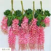 24pcs Seiden -Gliedia Blumen Rattans 110 cm/ 65 cm Simulation Wisteria Blumen für Hochzeit Weihnachten künstliche dekorative Blumen 6 Farben