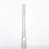 Hoge Borosilicaatglas Downstem Met Zes Gewapende Connector 18mm Female Naar 18mm Male Frosted Joint Dropdown 18F 18M Glas Waterleiding