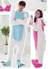 adulto rosa Unicorn Onesies Pigiama cosplay Pigiama Tuta Halloween Festa di Natale Costumi cosplay Cartoon rosa Unicorno Cavallo tuta