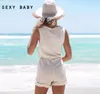 2016 Chic tuta pagliaccetto donna pizzo senza maniche scollo a V abbigliamento casual da donna Plus Size Short Beach Sport Playsuit spedizione gratuita