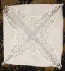 Set of 12 Home Textiles White Ladies Handkerchief 12 inch Embroidered crochet lace edges hankies hanky For Bridal Gifts29647434421