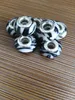 100 PCS / Lot Zebra Stripe Resin European Charms Beads Fit European Pulsera y collar precio bajo
