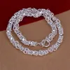 Varm försäljning som leder till halsband män pläterade sterling silver halsband sn060, mode 925 silver kedjor halsband fabrik direktförsäljning julklapp