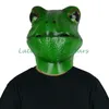 Kostymtillbehör Partihandel - Högkvalitativ Latex Groda Mask Animal Head Gummi Full Hood Cosplay