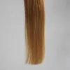 # 27 Morango B Londe Loop Reta Micro Anel Cabelo 1G / Strand 50s / Pack 50g 7A Brasileiro Virgem Habilitar Honey Loira 4B 4C