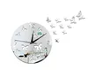 Reloj de pared con espejo de mariposa, pegatinas de pared con espejo para el hogar con personalidad creativa, reloj de bolsillo con perspectiva de espejo acrílico