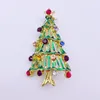 5 PCS Ano Novo Série Broca De Fita de Metal Broche de Árvore de Natal 48 * 26 MM de Presente de Jóias de Decoração de Natal Broche