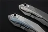 Free shipping, high quality Viteli TOP1 knife,Blade100%S35VN(Stone wash),Handle:TC4 Plane bearing outdoor camping Folding knife EDC,gifts.