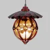 American Red Bronze Bronze Métal Corridor Couleur Pendentif Creative Cloakroom Couleur Plafond Pendentif Pendentif Vintage Industrial Balcon Lampes