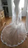 Cathedral Length One Layer Wedding Veil White Ivory Bridal Veil Lace Edge Bridal Accessonise