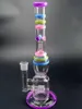 DHL 10 "bécher bas bangs conception simple tuyau en verre narguilés Rasta capiteux conduites d'eau 18.8mm joint bongs verre bong livraison gratuite