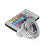 MR16 RGB LED Spotlight 12V Färgskiftande 3W LED-lampa med 24-nyckel IR-fjärrkontroll Gratis frakt