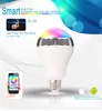 新しいLED電球E27 Bluetooth無線制御スピーカーライトミュージック機能2 iPhoneサムスンのための1スマートカラフルなRGBバブルランプ