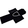 Nouveau Collier Pliable Black Velvet Holder Voyage Pendentif boîte de rangement bijoux Pear Personal Storage cadeau Sac Rouleau 18 * 22cm
