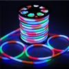 RGB LED Neon Tube Flex Light Waterproof Outdoor Flexible Neon Lighting Red White Green Blue led neon rope jacket AC 110V