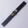 Titta på bandband Ny modestil Watchband Color Blue Matte Rostfritt stål Metallarmband för smarta klockor Tillbehör Byt ut250E