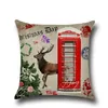 Christmas Reindeer Pillow Case XMAS Theme Deer Printing Pillow Cover Home Sofa Chair Linen Home Textiles Cushion Cover Merry Christmas Gift