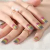 Unhas Adesivos Manicure Furar um Filme Mulheres Grávidas Cor Da Água À Prova D 'Água Gradiente 20 Pcs Nail Art Ferramentas de Beleza das Mulheres Frete Grátis