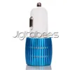 Car Charger New Dual USB Blue Light LED Car Charger Universal Converter Colorful Adaptor For Iphone Samsung LG HTC