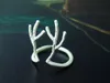 10PCS/lot 2015 Fashion 18k gold plated silver plating ring Big antlers rings for women wholesale and Blend Color free shipping