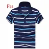 Grossist-! 2016 Högkvalitativ bomull Striped Mens Stor Storlek Kortärmad Män Sommar Casual Business s Shirt 16Color Mäns Polos