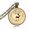 Collier de renne de noël, pendentif Animal, bijoux de noël, cadeaux de nouvel an pour elle ou lui