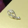 925 Silver ed Teardrop Shape Pearl Bead Locket Cage Sterling Silver Helix Pendant Mounting for DIY Bracelet Necklace Earring307Q