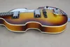 McCartney Hofner H5001CT Zeitgenössische Violine Deluxe Bass Vintage Sunburst E-Gitarre Flame Maple Top Back 2 511B Staple P7085421