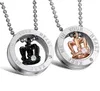 Bijoux en acier inoxydable, pendentif de Couple, collier couronne cercle lettre GARDEZ-MOI DANS VOTRE CŒUR, colliers pour hommes et femmes, vente en gros