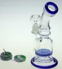 Bong en verre pipe à eau en verre coloré perc plates-formes pétrolières concentrées en verre avec récipient à huile de cire et clou dabber