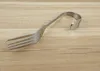 Stainless Steel Spoon and Fork Bent Handle Ice cream pudding salad spoon rest appetiser flatware wedding dessert sauce serving spoon buffet