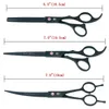 Wholesale-7.0 "JP440C Professional Pet Grooming مقص مجموعة رسمت الكلب مقص مستقيم رقيق منحني مقص، LZS0358