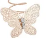 Butterfly Rhinestone Ringar Kvinnor Smycken Silver Guldfärg Söt Cluster Ringar Jewerly Tillbehör Julklapp DHL