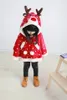 Baby Girl Outwear Christmas Poncho Spring Winter Festival Christmas Girls Red Dots alce Mantello Cappotto