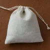 Cotton Linen Gift Bags 13x17cm 5quotx 65quot pack of 100 Wedding Favor holders Makeup Jewelry Gift pouches9692618