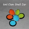 Chaud Selling Clam Jar 6ml Contenants en silicone acrylique Acrylique Côte de coquille Silicone Bongs Silicone Cire Contenants Gratuit DHL