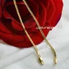 N314-18K guld gf solid kedja 19,68 tum (50 cm) Halsband Curb Link Smycken 4.5