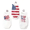 Amerikanska flaggan Babies Rompers Nyfödd Baby Sommarkläder Spädbarn Toddler One-Dele Romper Child Kids Jumpsuits Senaste design