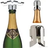 Rostfritt stål Champagne Stoppar Mousserande Vinflaska Plug Cork Pourer Sealer H2010246
