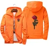 Rose Jacket Windbreaker Men and Womens Fashion White Black Roses Outwear Coat