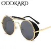 ODDKARD 남자와 여자를위한 호화로운 Steampunk 색안경 Brand Designer 둥근 높은 유행 선글라스 Oculos de sol UV400