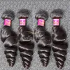 8"-30" Mongolian hair Extensions 4pcs/lot Loose Wave Natural Black Bellahair