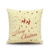 Christmas Reindeer Cushion Cover Happy New Year Pillow Cover Christmas Reindeers Pillow Case Home Decor Pillowcases