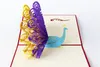 3D Pop Up Поздравительная открытка Diy Peacock День рождения, Пасха, Юбилей, День матери, Валентина.